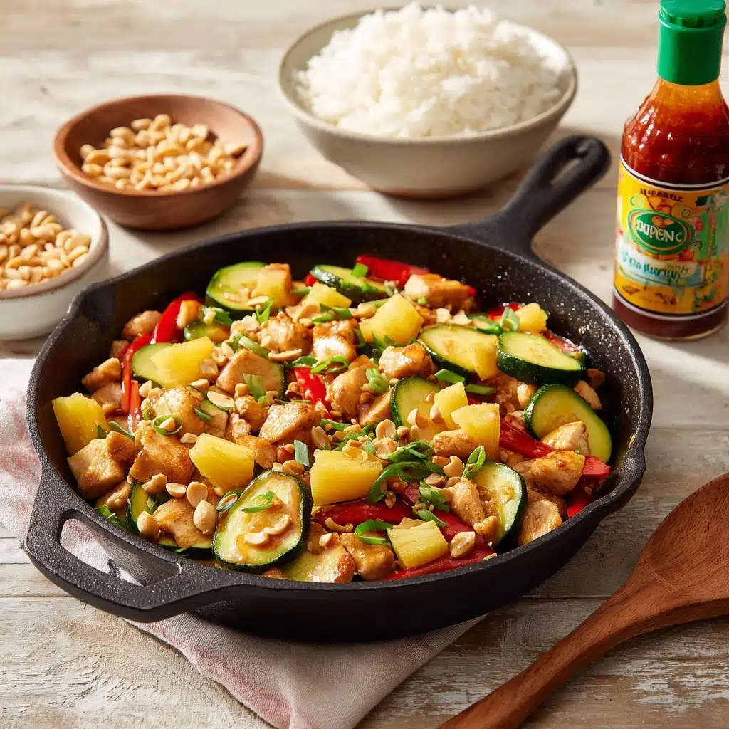 Easy Weeknight Kung Pao Pineapple Chicken Stir Fry Recipe - Recipe Image