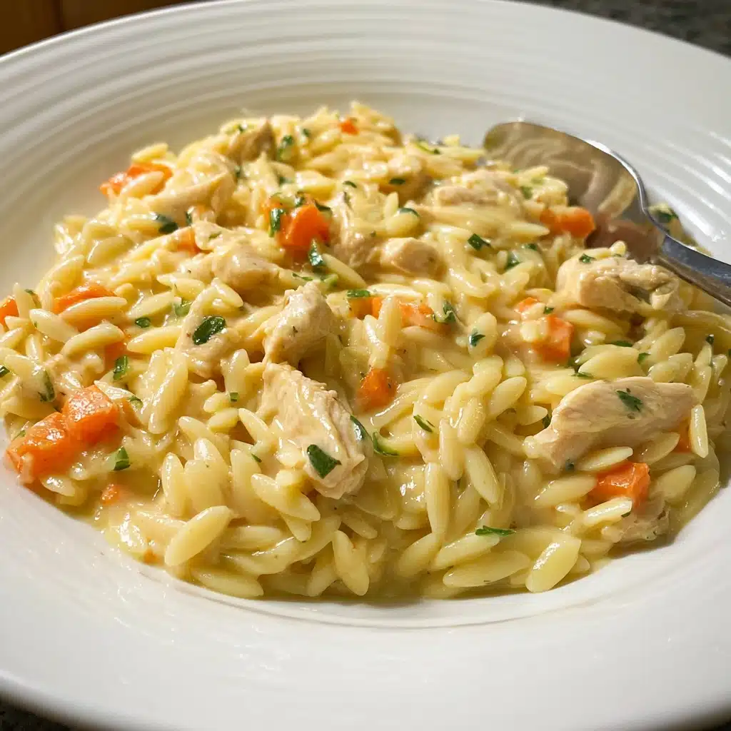 Creamy Chicken Pot Pie Orzo Recipe - Recipe Image