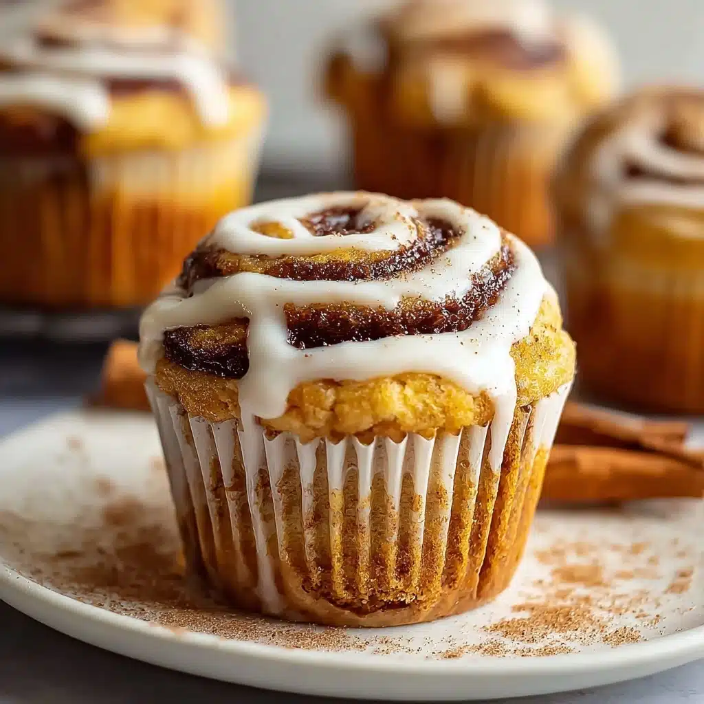 Pumpkin Cinnamon Roll Muffins Recipe - Recipe Image