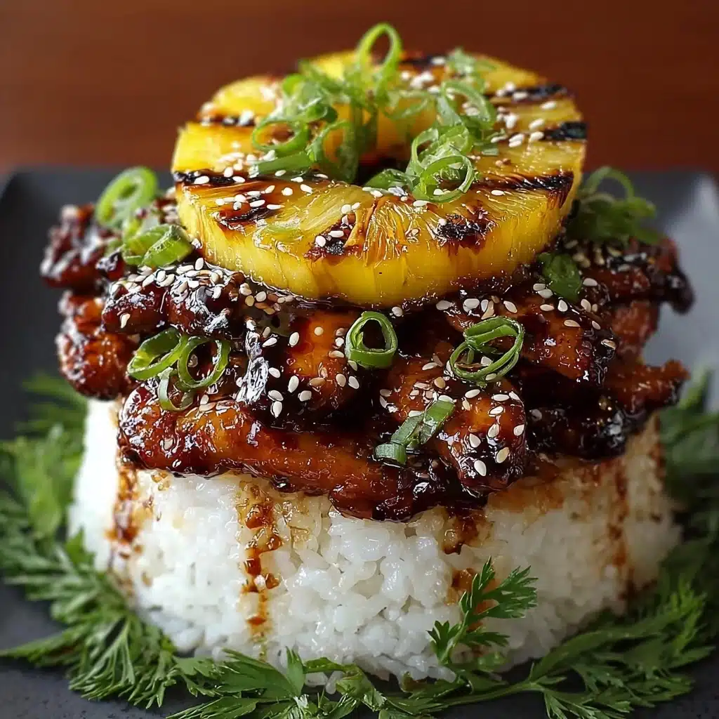 Hawaiian Huli Huli Chicken Stack Recipe - Recipe Image