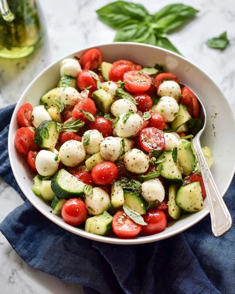 Cucumber Caprese Salad Recipe