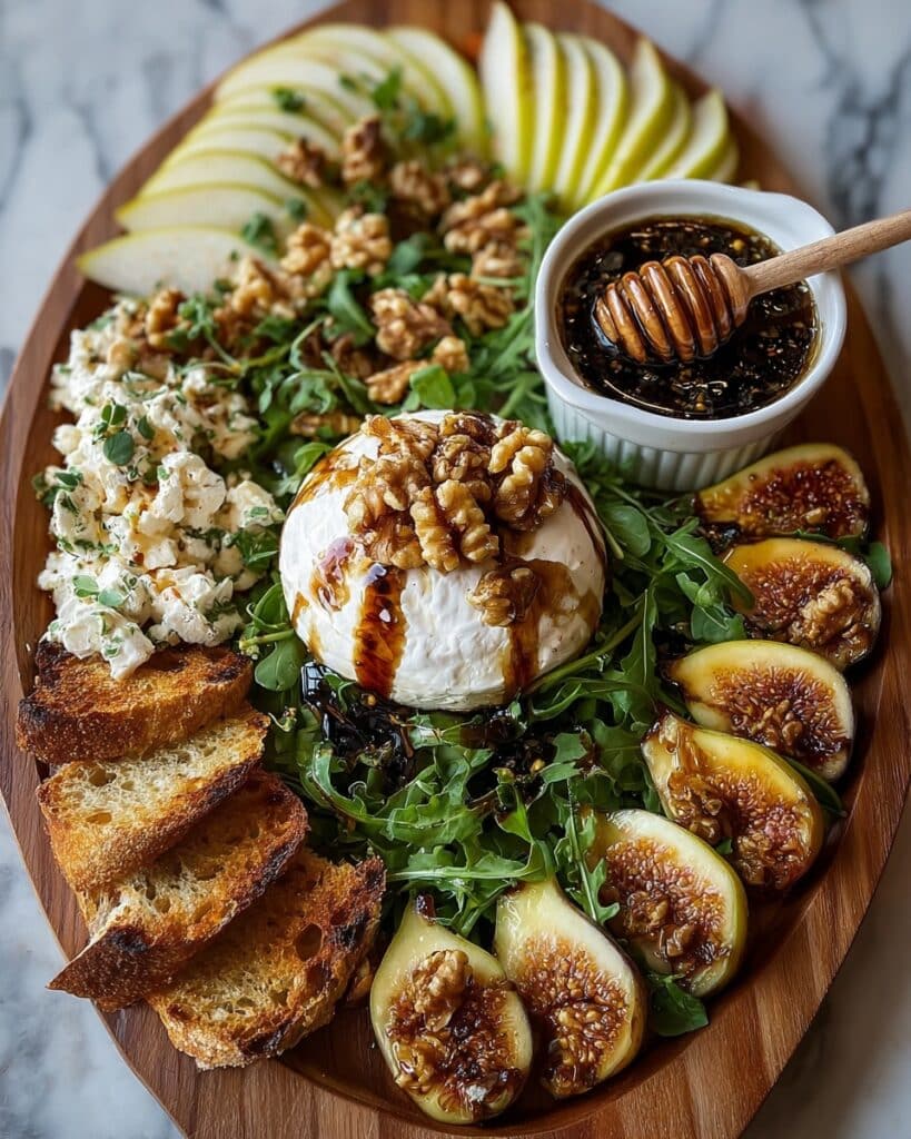 Mediterranean Burrata Platter with Balsamic Pears & Figs Recipe