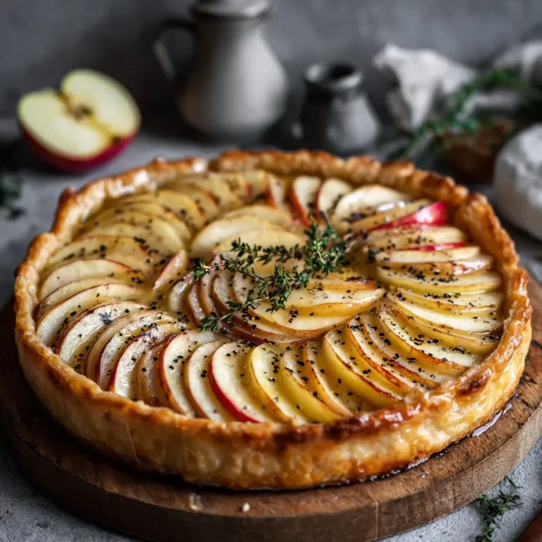 Apple and Brie Puff Pastry Tart Recipe