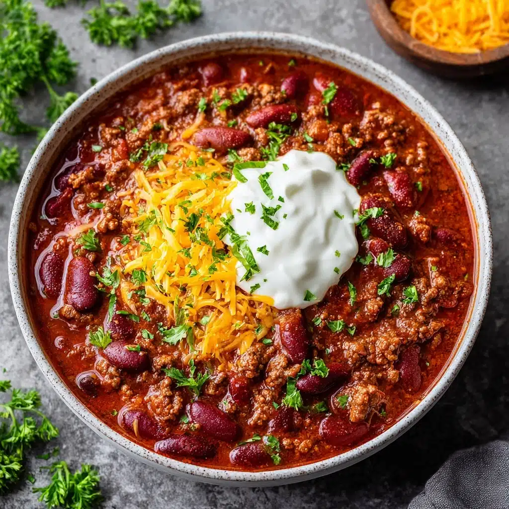 Best Ground Beef Stovetop Chili Recipe - Recipe Image
