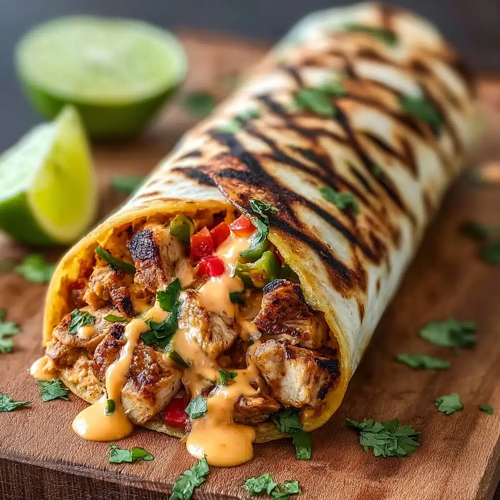 Easy Chipotle Ranch Grilled Chicken Burrito Recipe
