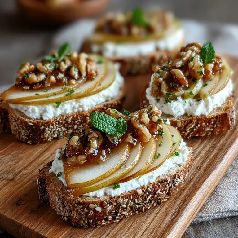 Pear & Honey Ricotta Toast Recipe