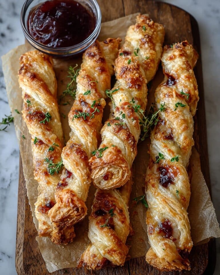 Cranberry Brie and Thyme Puff Pastry Twists Recipe