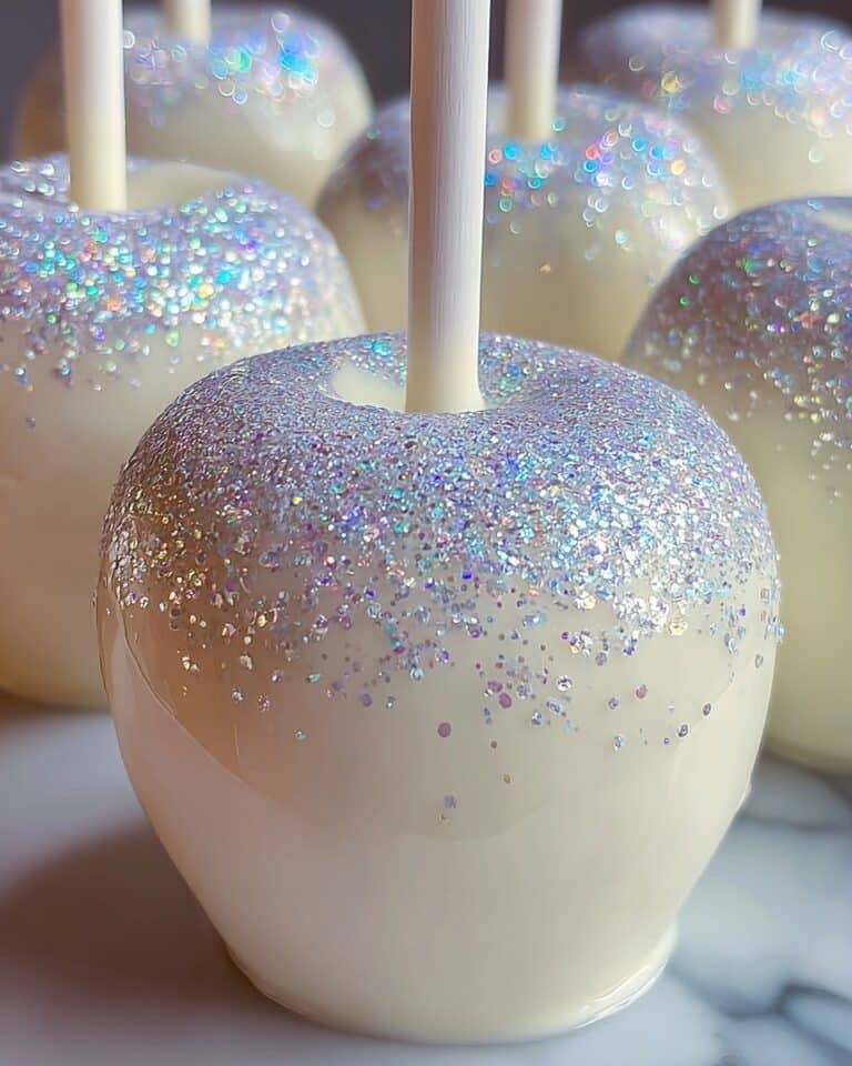 White Sparkle Candy Apples Recipe