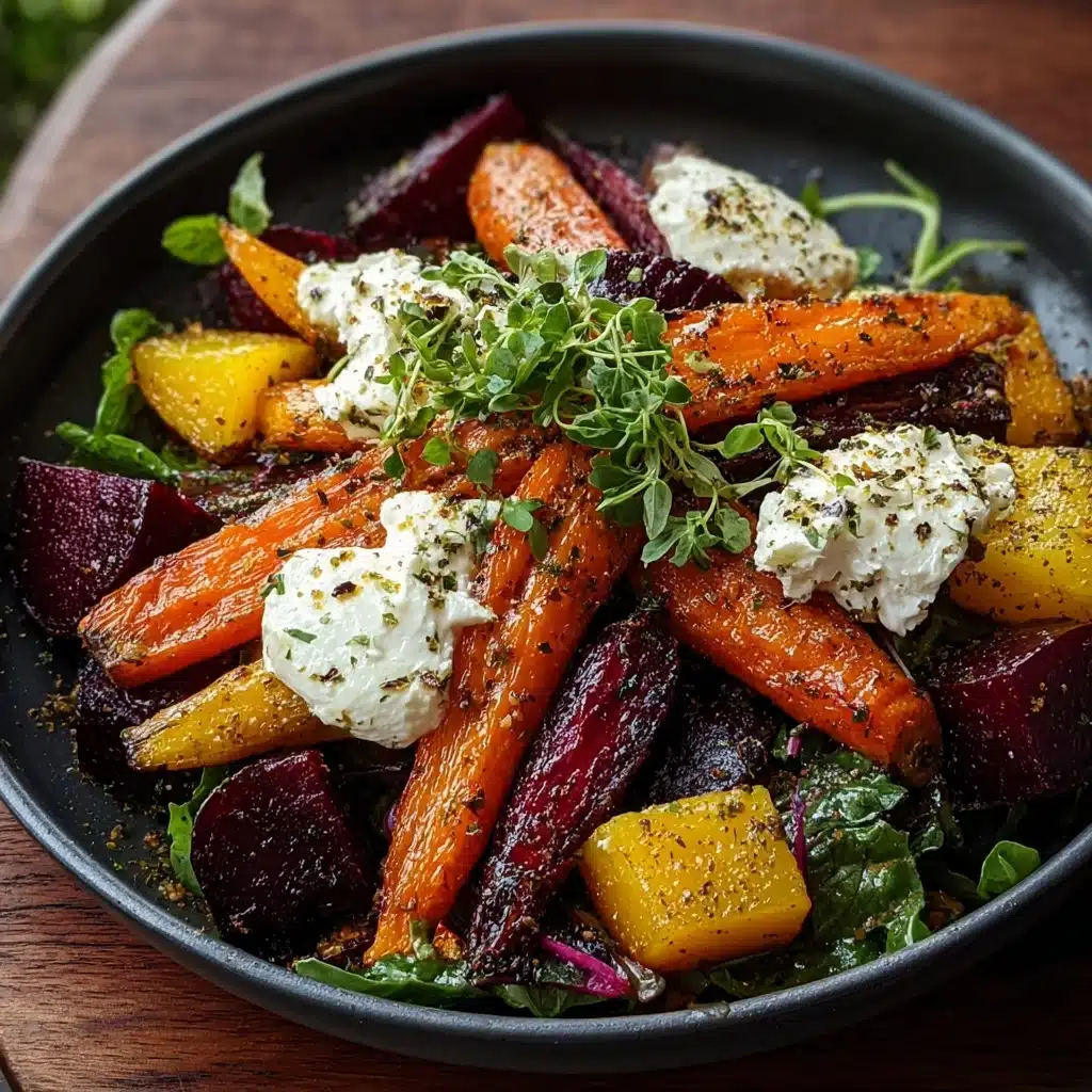 Roasted Beets and Carrots Salad with Burrata Recipe - Recipe Image