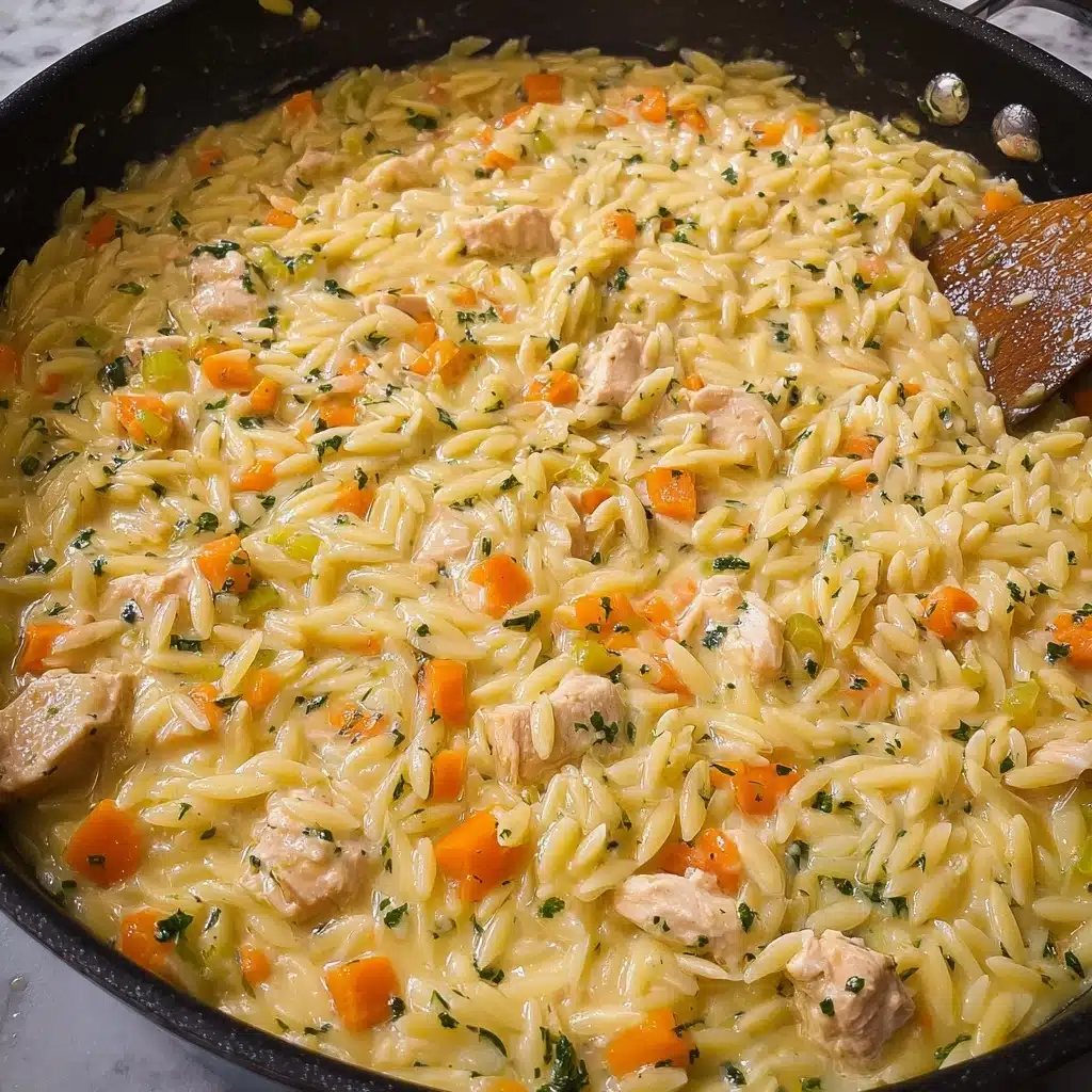 Creamy Chicken Pot Pie Orzo Recipe