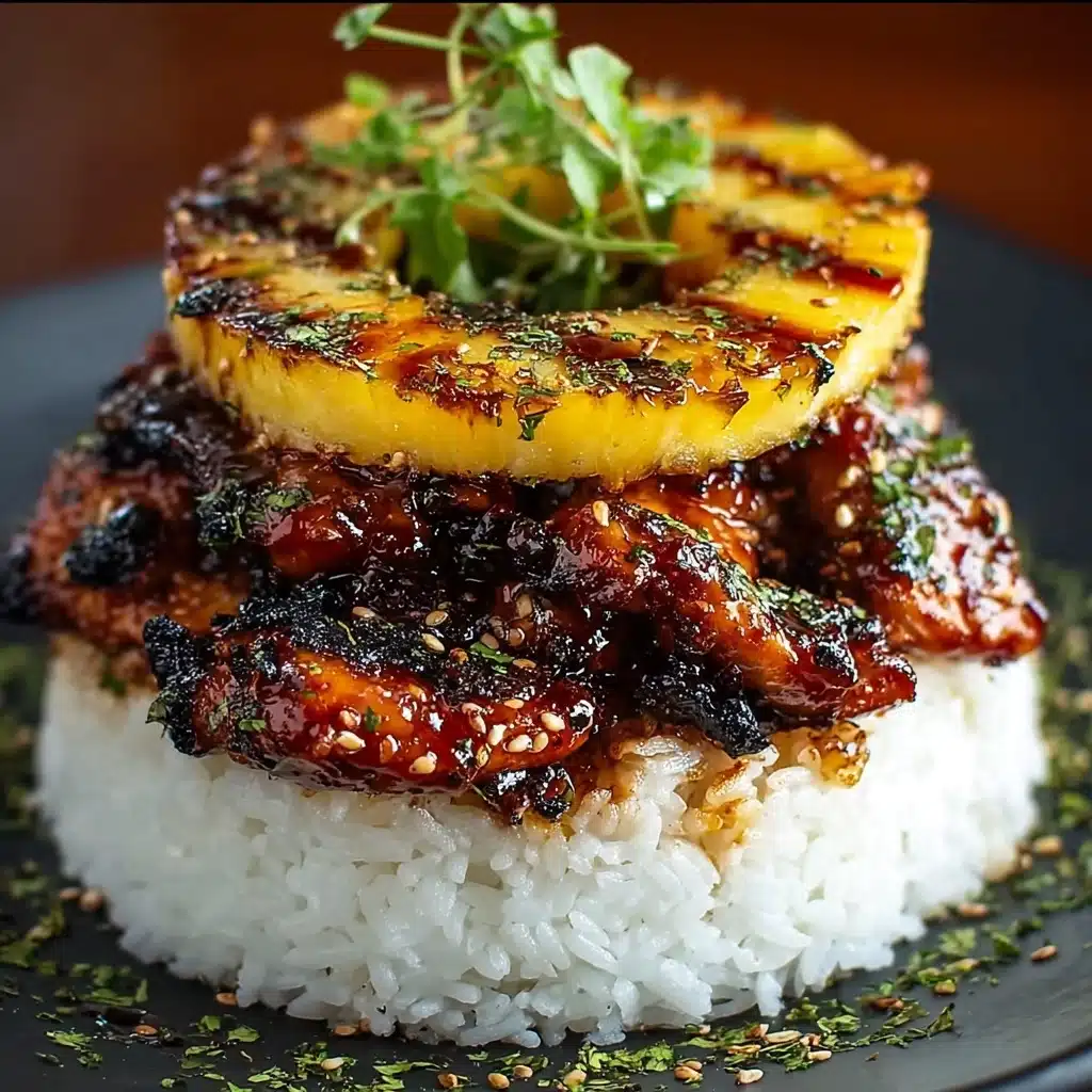 Hawaiian Huli Huli Chicken Stack Recipe - Recipe Image