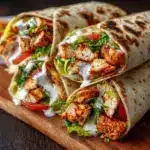 Crispy Air Fryer Chicken & Mozzarella Wraps Recipe