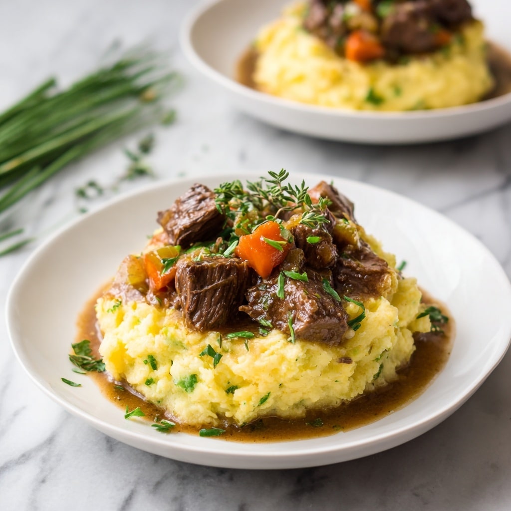 Fall Apple Cider Stew over Mashed Potatoes Recipe