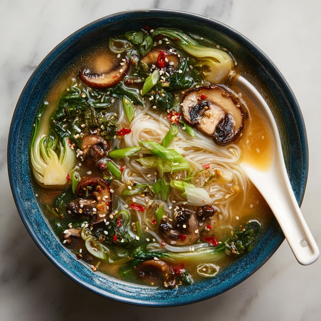 Ginger Garlic Noodle Soup with Bok Choy Recipe