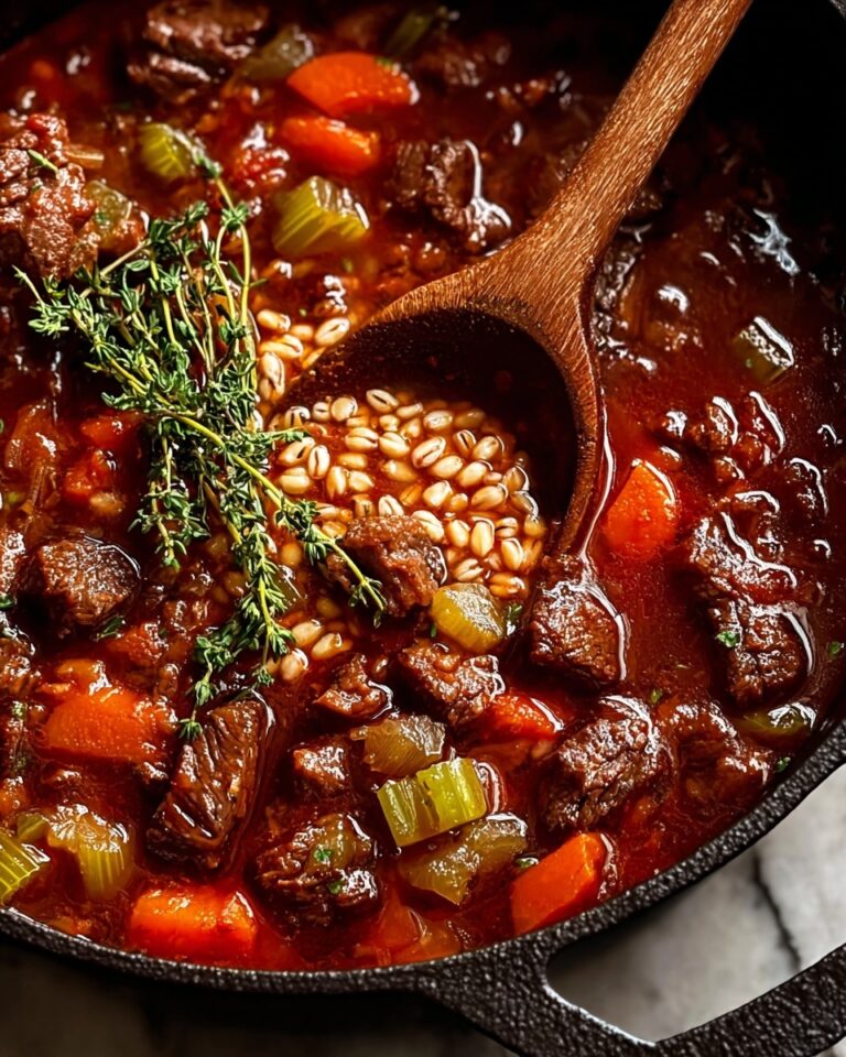 Hearty Beef & Barley Soup with Vegetables Recipe