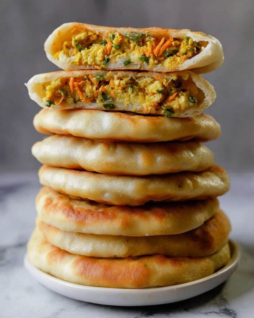 Chinese-Style Savory Stuffed Breakfast Pancakes Recipe