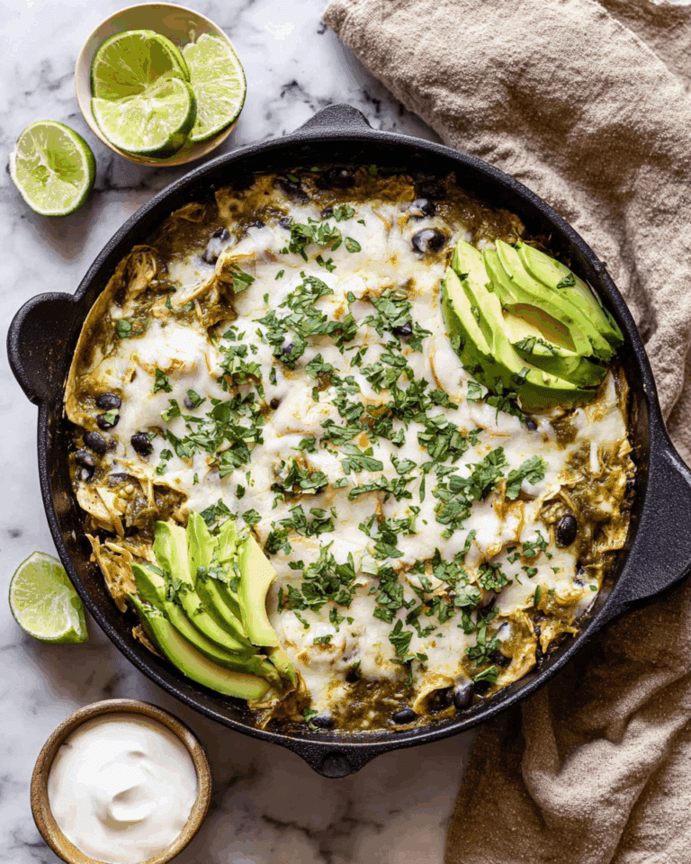 Green Chile Chicken Enchilada Skillet Recipe