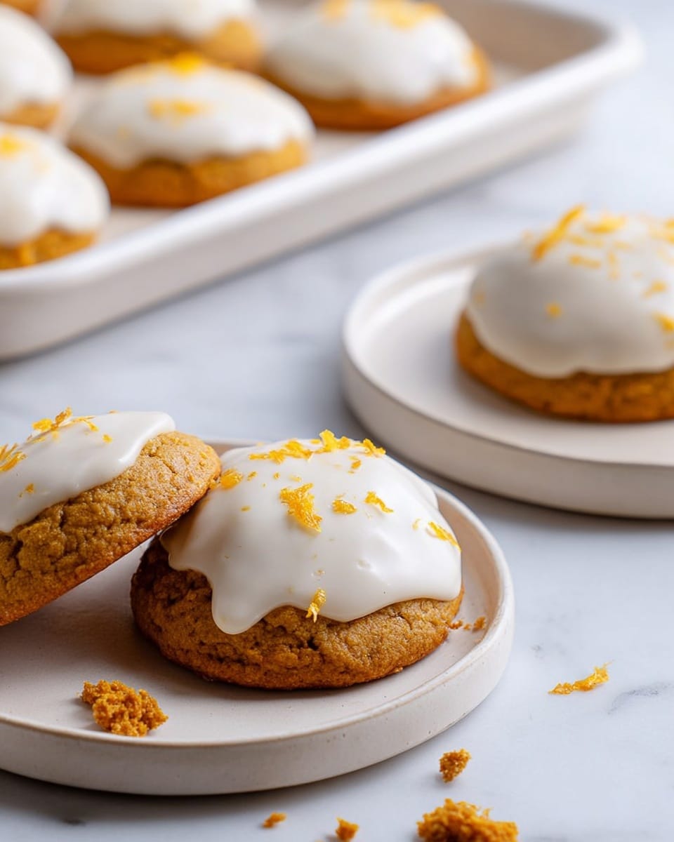 Pumpkin Spice Cookies with Orange Frosting Recipe