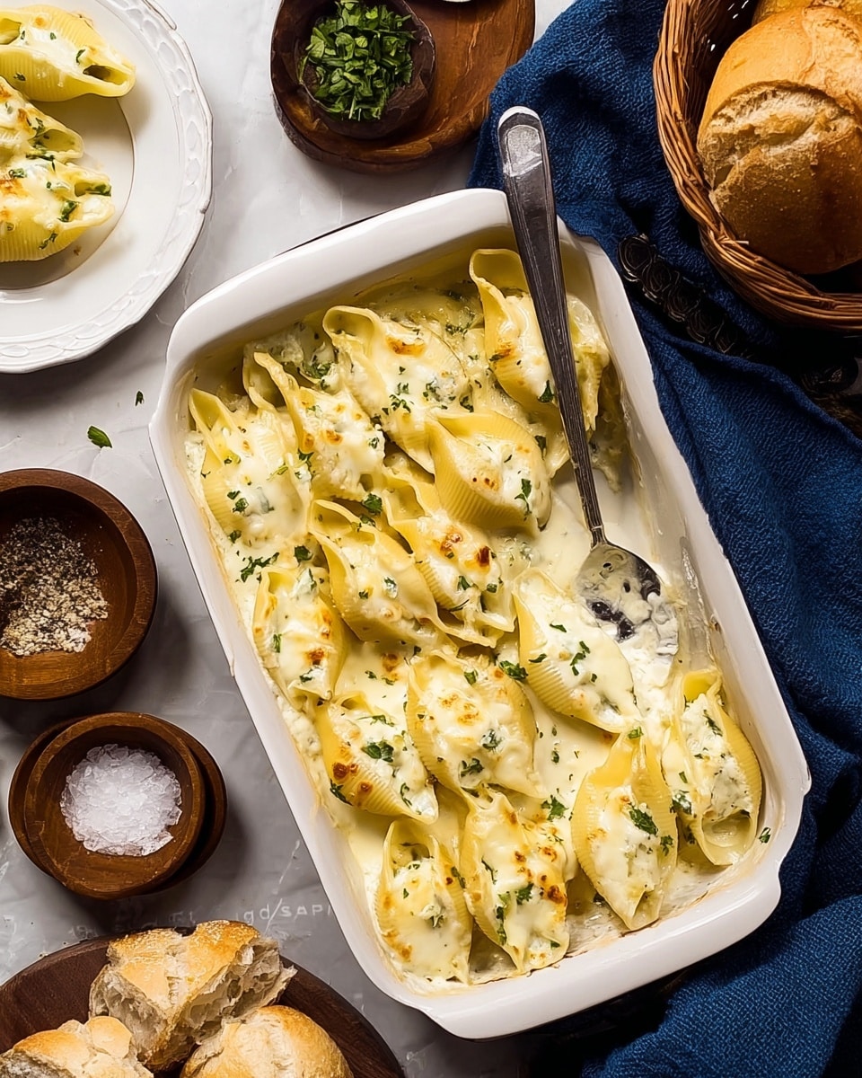 Chicken Broccoli Alfredo Stuffed Shells Recipe