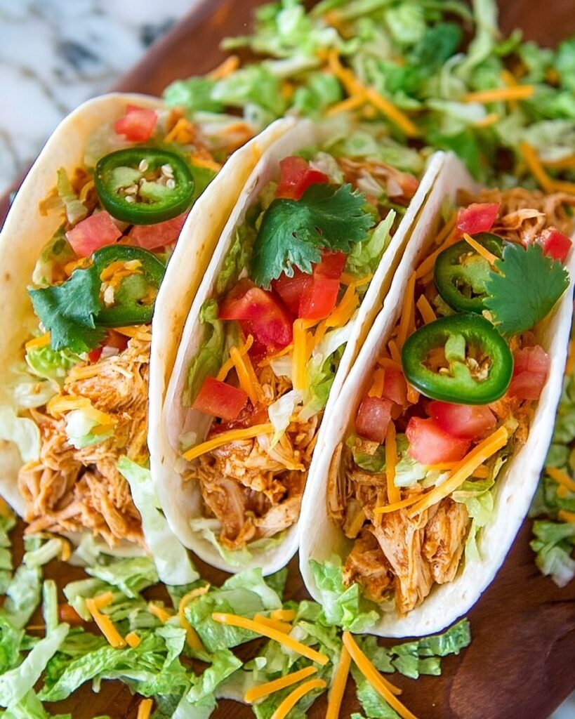 Slow Cooker Queso Chicken Tacos Recipe