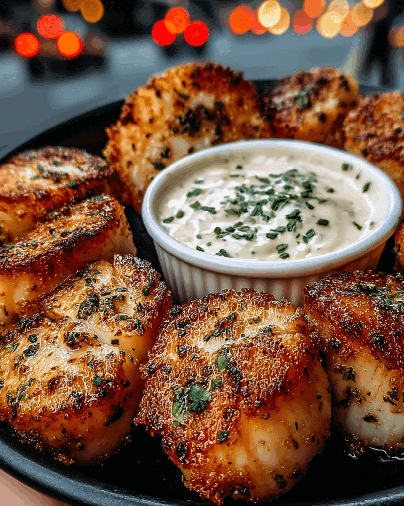Crispy Garlic Cod Bites with Creamy Lemon Herb Dip Recipe
