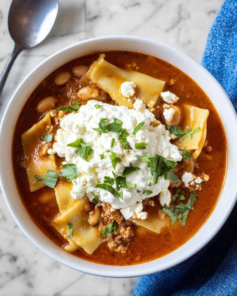 Slow Cooker Lasagna Soup Recipe