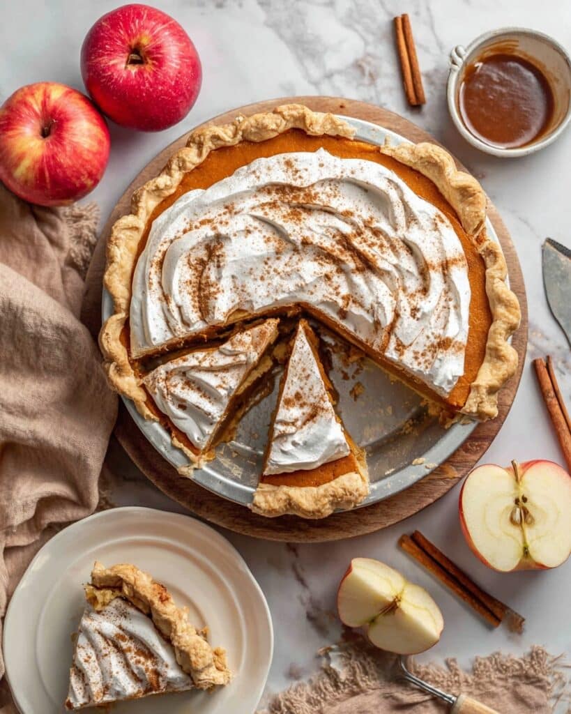 Apple Butter Pie with Cinnamon Whipped Cream Recipe