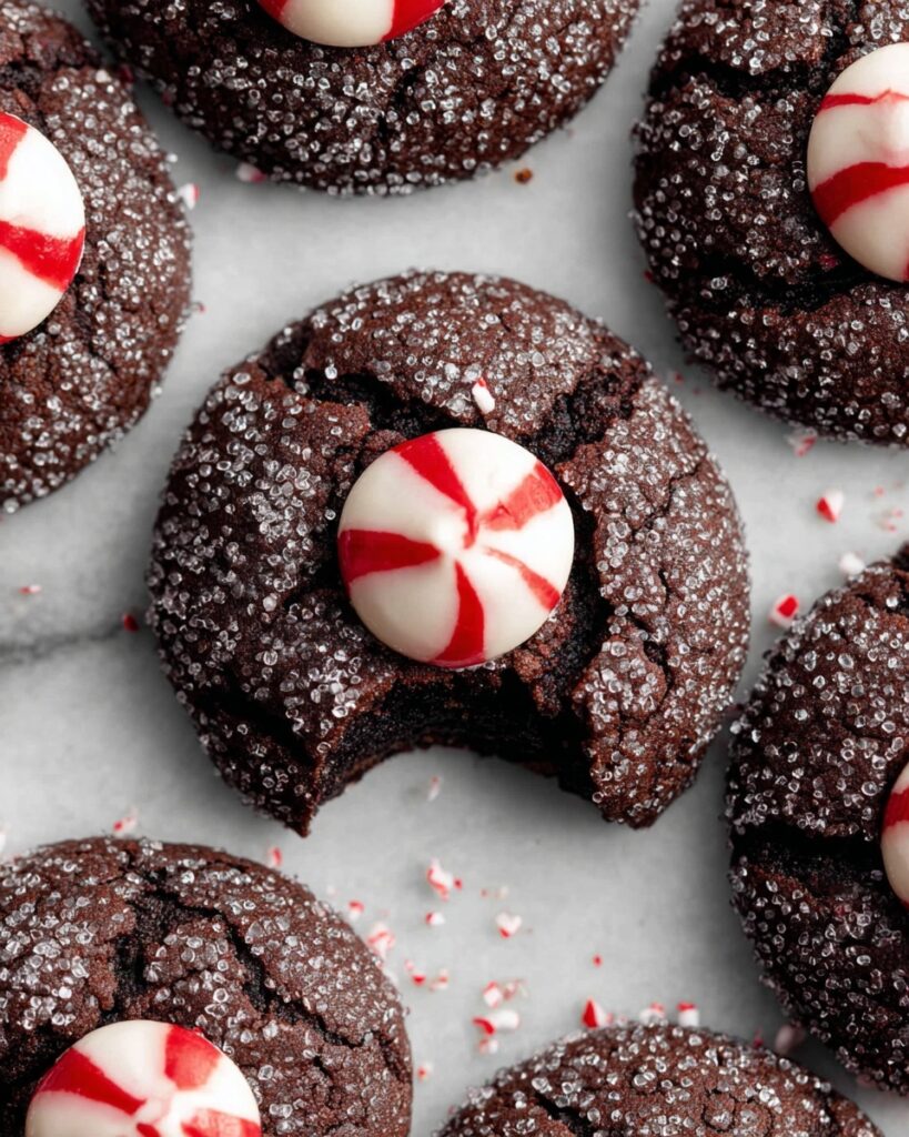 Chocolate Peppermint Blossoms Recipe