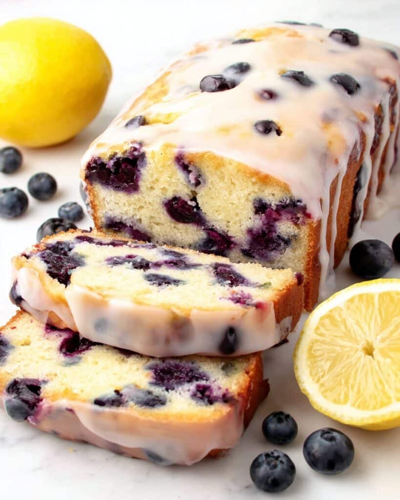 Lemon-Blueberry Yogurt Loaf with Lemon Glaze Recipe