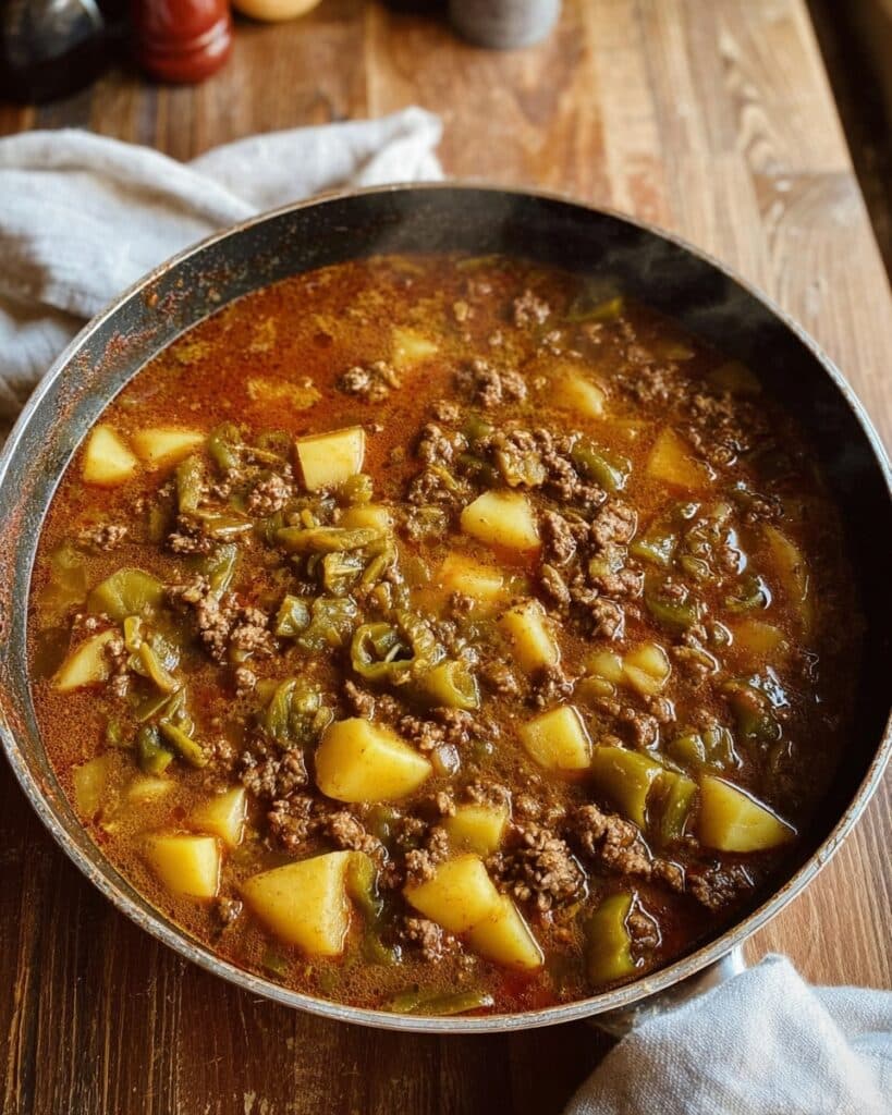 New Mexico Hatch Green Chile Beef and Potatoes Recipe