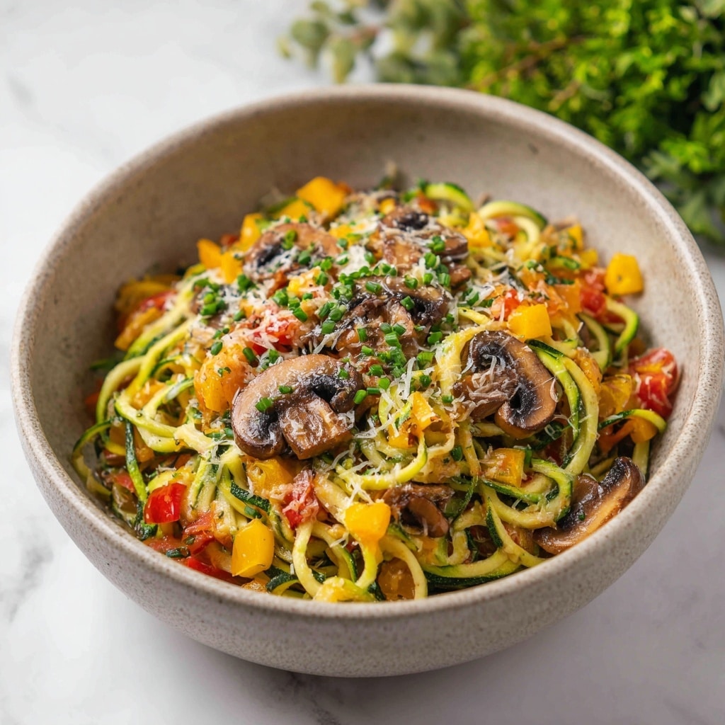 Raw Vegetable Spaghetti with Marinara Sauce Recipe