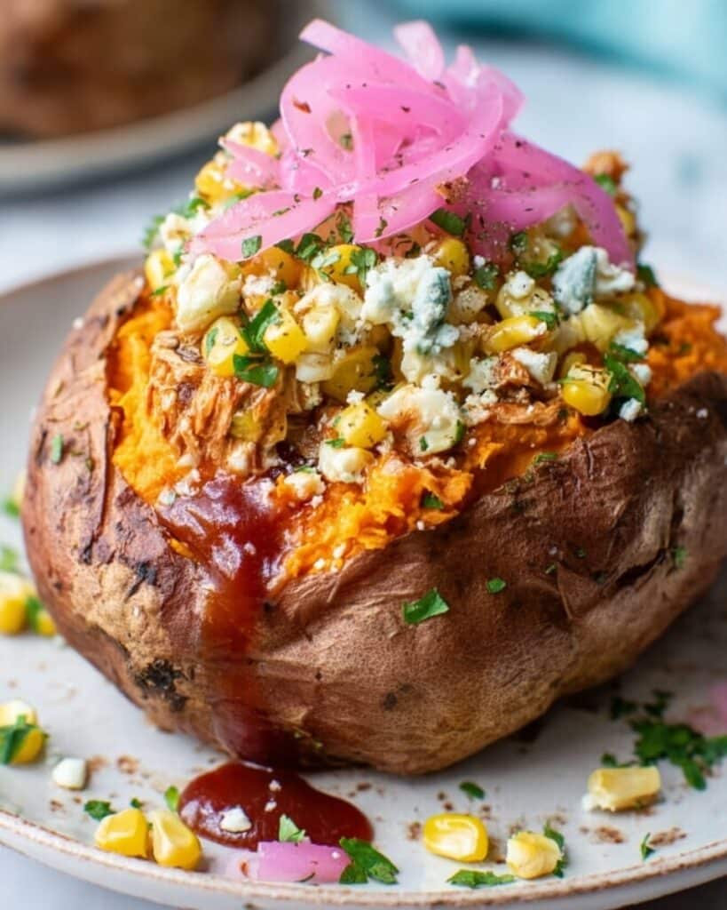 BBQ Chicken Stuffed Sweet Potatoes Recipe