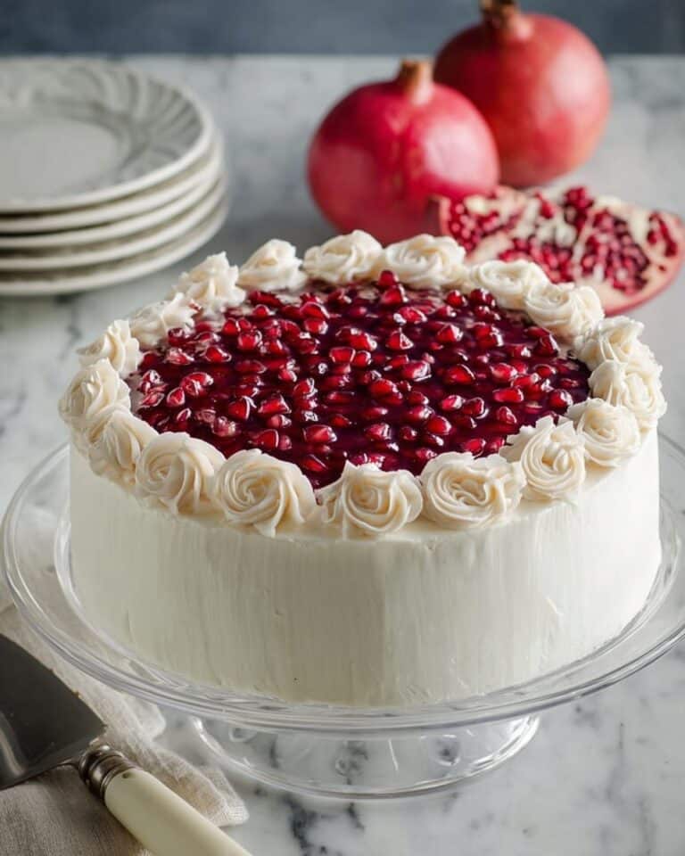 Pomegranate Christmas Cake Recipe