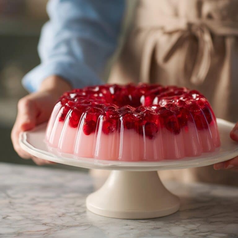 Layered Cranberry and Fruit Jello Mold with Creamy Condensed Milk Recipe