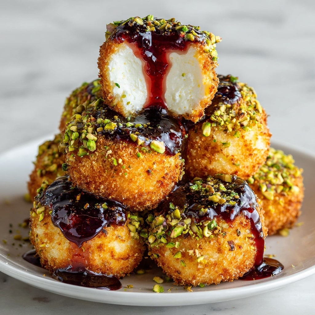 Pistachio-Crusted Brie Bites with Raspberry Honey Glaze Recipe