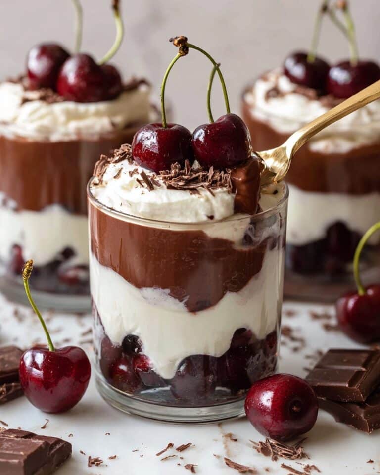 Black Forest Dessert Cups with Cherry and Avocado Chocolate Mousse Recipe