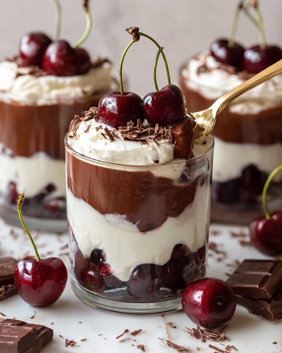 Black Forest Dessert Cups with Cherry and Avocado Chocolate Mousse Recipe