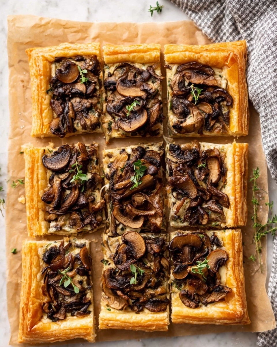 A rectangular flatbread pizza on a white plate with a golden-brown crust. The bottom layer is a light golden dough base, topped with melted cheese that is creamy white with some golden spots where it is slightly cooked. On top of the cheese, there are several sautéed dark brown mushrooms, scattered evenly across the pizza, adding a rough texture. The edges look crisp and slightly puffed. The background is a white marbled texture. Photo taken with an iphone --ar 4:5 --v 7