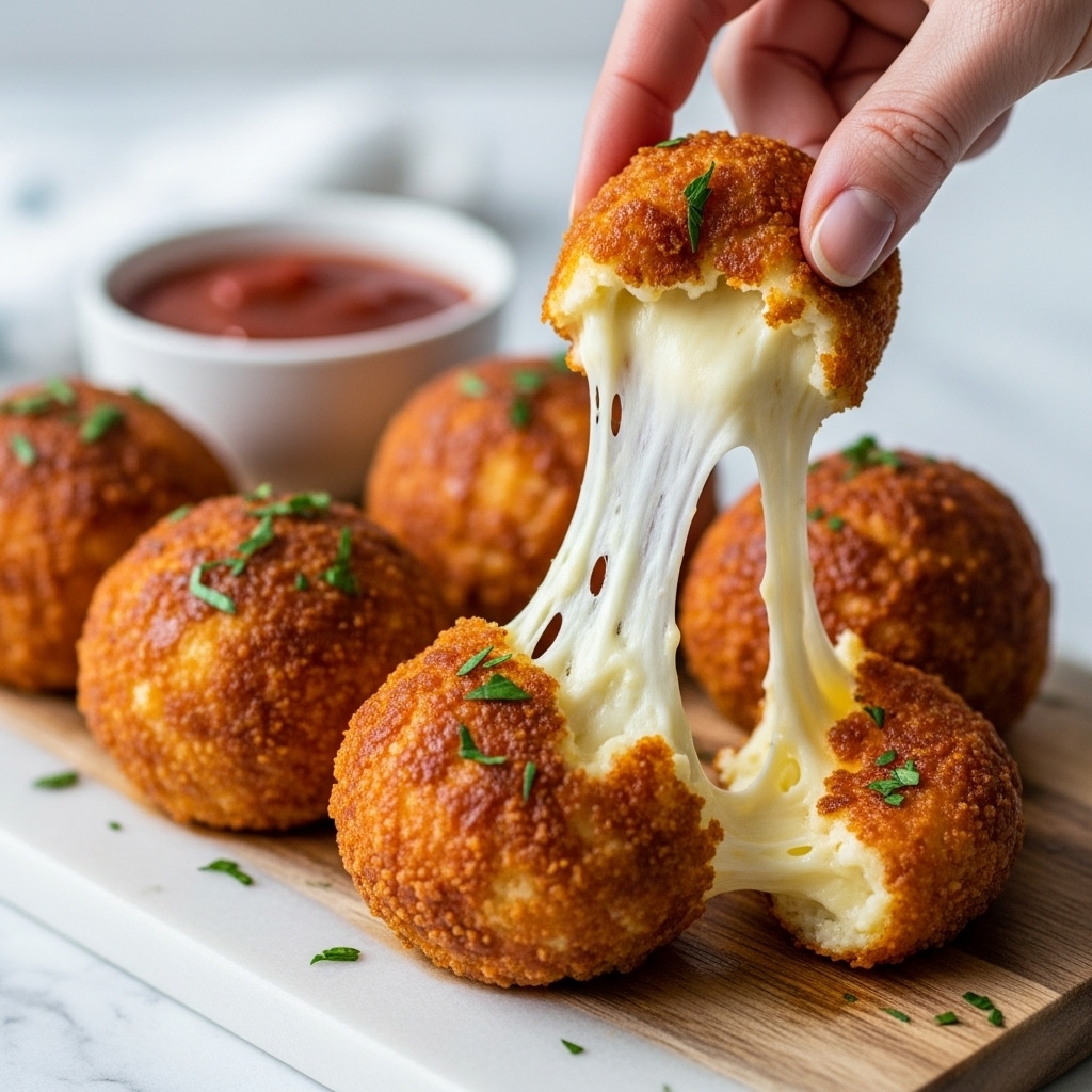 The image shows a tray full of evenly baked, golden brown garlic knots. Each knot is rounded and slightly puffy with a soft, lightly browned exterior. The knots are garnished with small bits of chopped green herbs and melted cheese that creates a slightly crusty, golden top layer. One knot near the center is broken open, revealing a soft, fluffy white interior dotted with bits of herbs. The tray has a slight shine on the surface, hinting at a light coating of oil or butter on the knots. The background is a white marbled texture. Photo taken with an iphone --ar 4:5 --v 7