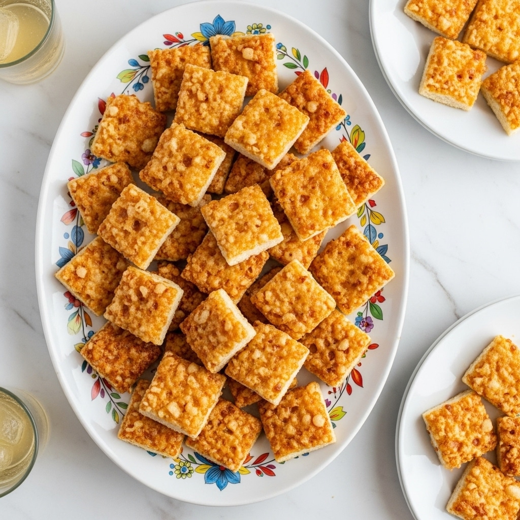 Triscuit Cheese Bites with Spicy Parmesan Topping Recipe