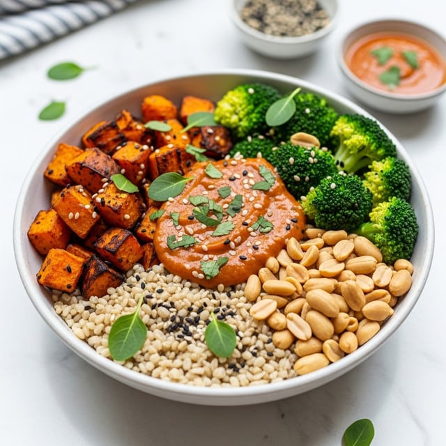 Thai Peanut Sweet Potato Buddha Bowl Recipe