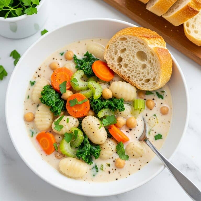Vegan Chickpea Gnocchi Soup Recipe