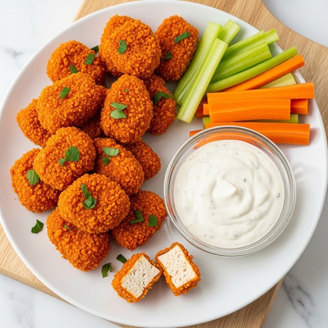 Air Fryer Tofu Wings with Vegan Blue Cheese Dip Recipe