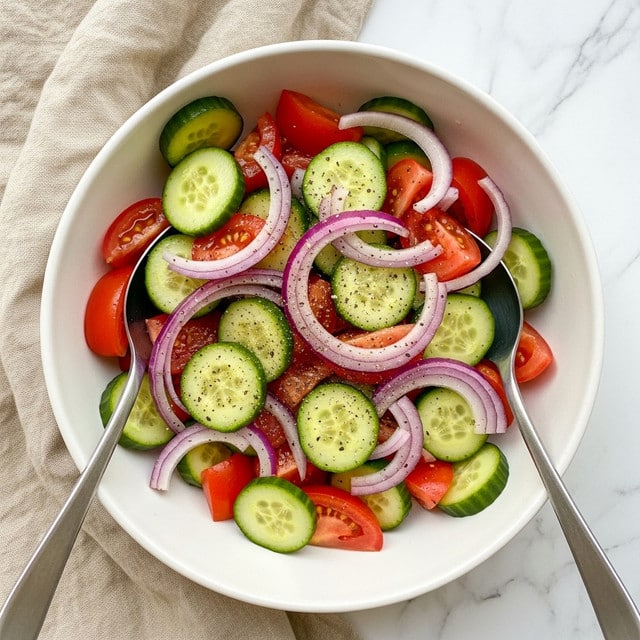 Tomato Cucumber Salad with Herbed Vinaigrette Recipe