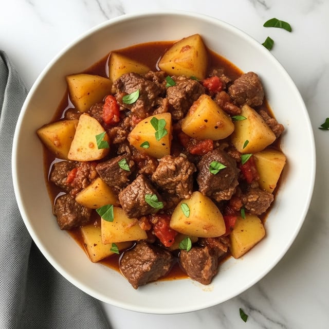 Slow Cooker Chunky Beef and Potato Stew Recipe