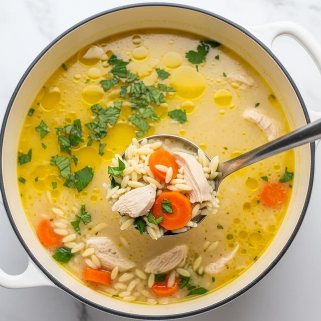 Lemon Chicken Orzo Soup Recipe