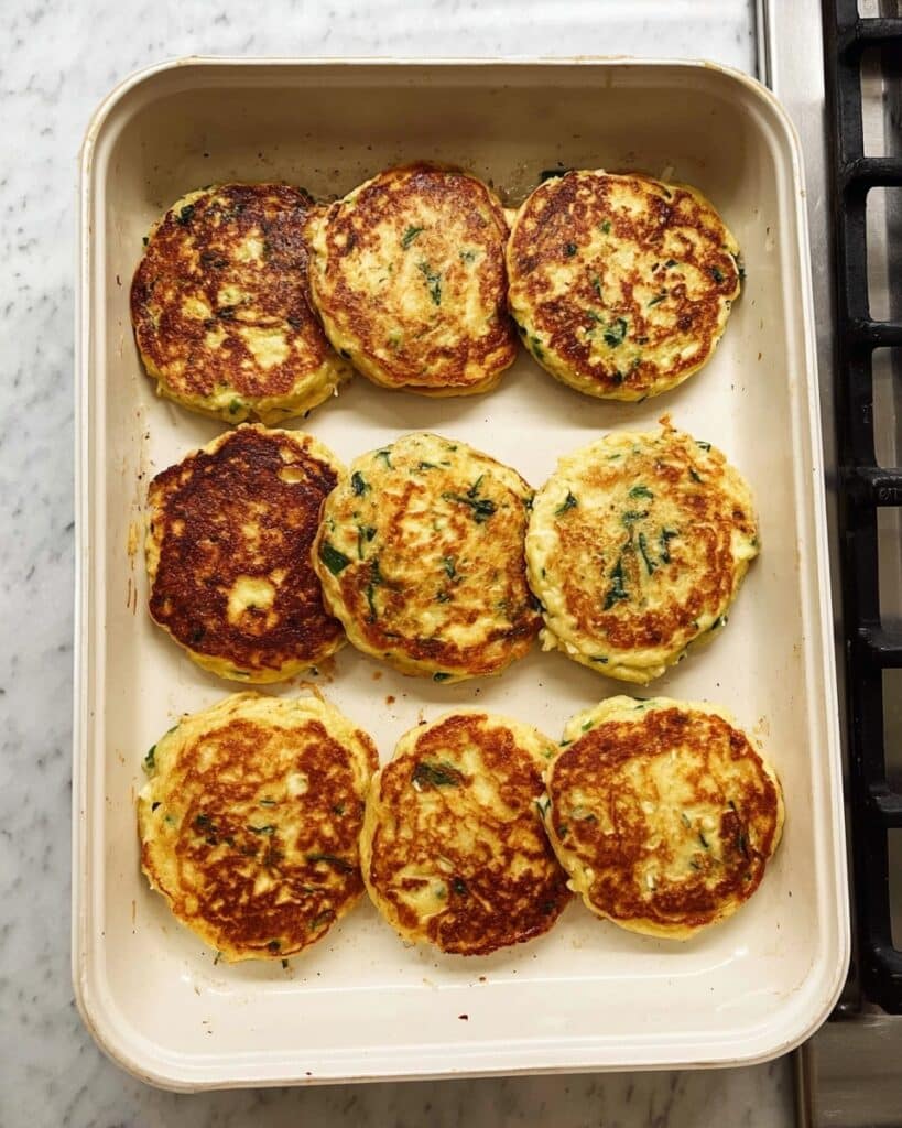 Easy Spinach + Feta Pancakes Recipe