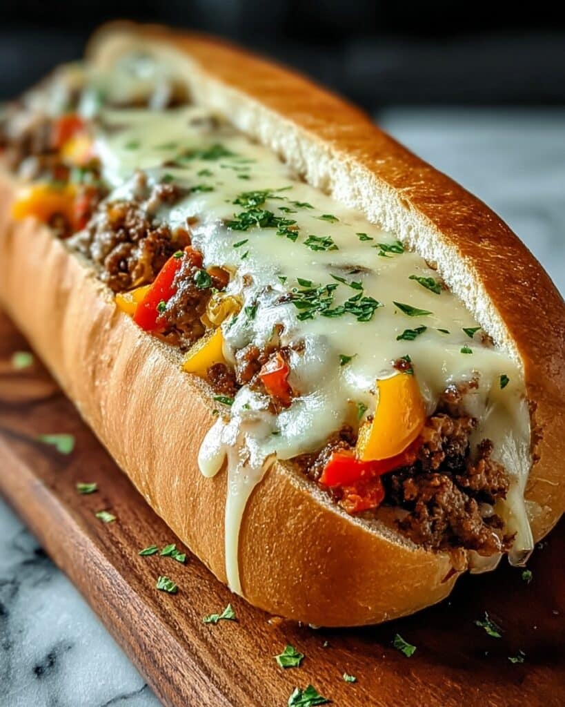 Cheesesteak-Stuffed Garlic Loaf Recipe