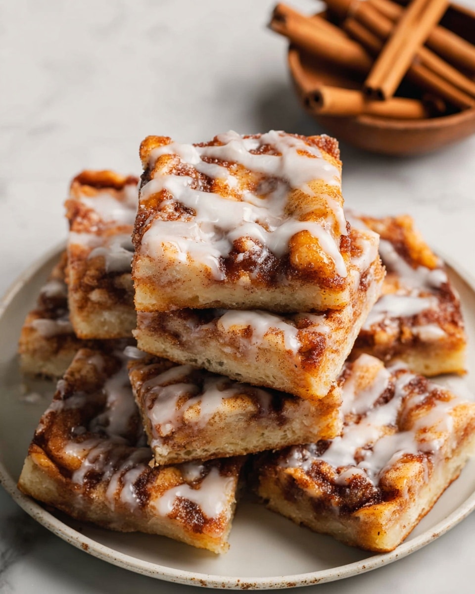 A close-up view of a baked monkey bread in a brown baking pan, showing multiple golden-brown, unevenly shaped dough balls layered tightly together with visible crispy, dark brown edges. The dough balls are generously covered with a shiny, creamy white glaze that drips over and pools slightly between the nooks. The surface has a textured look with some spots of the glaze more thickly applied, creating a sticky and glossy finish. The background is a white marbled texture. photo taken with an iphone --ar 4:5 --v 7