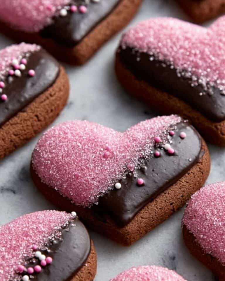 Chocolate Dipped Heart Cookies Recipe